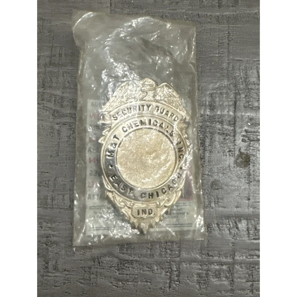 Vintage Blackinton Security Guard Badge N&T‎ Chemicals East Chicago Indiana NOS